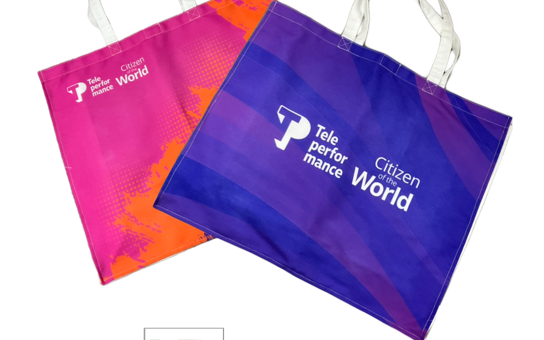 Flat Tote Bag with Full Sublimation Print (Teleperformance)