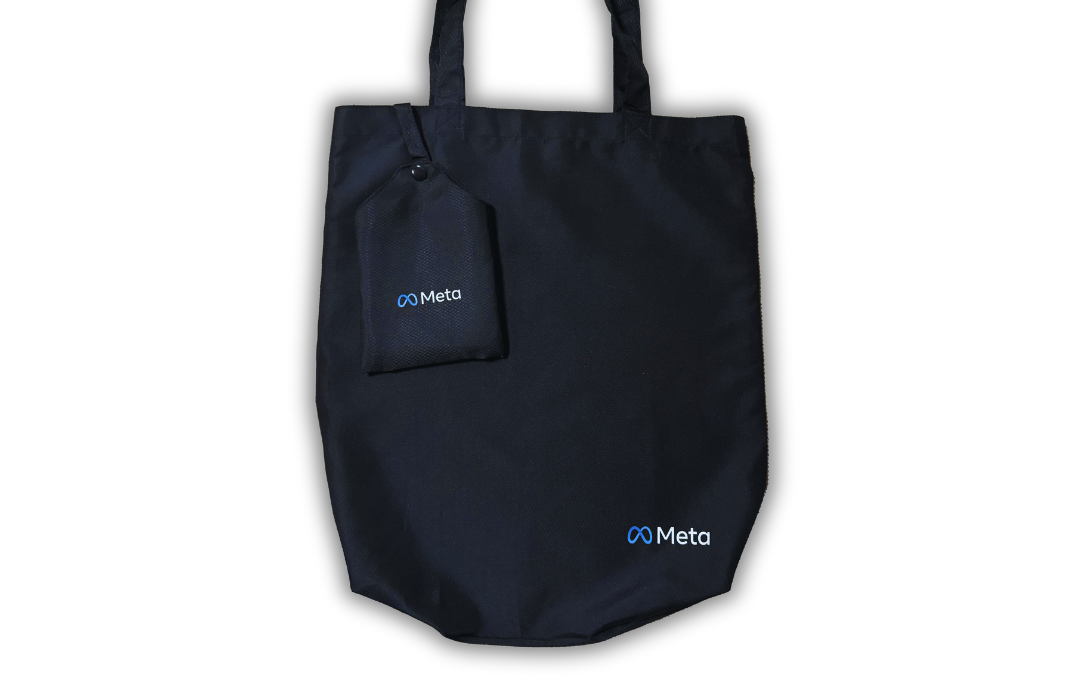 Foldable Tote Bag with Pouch (Meta)