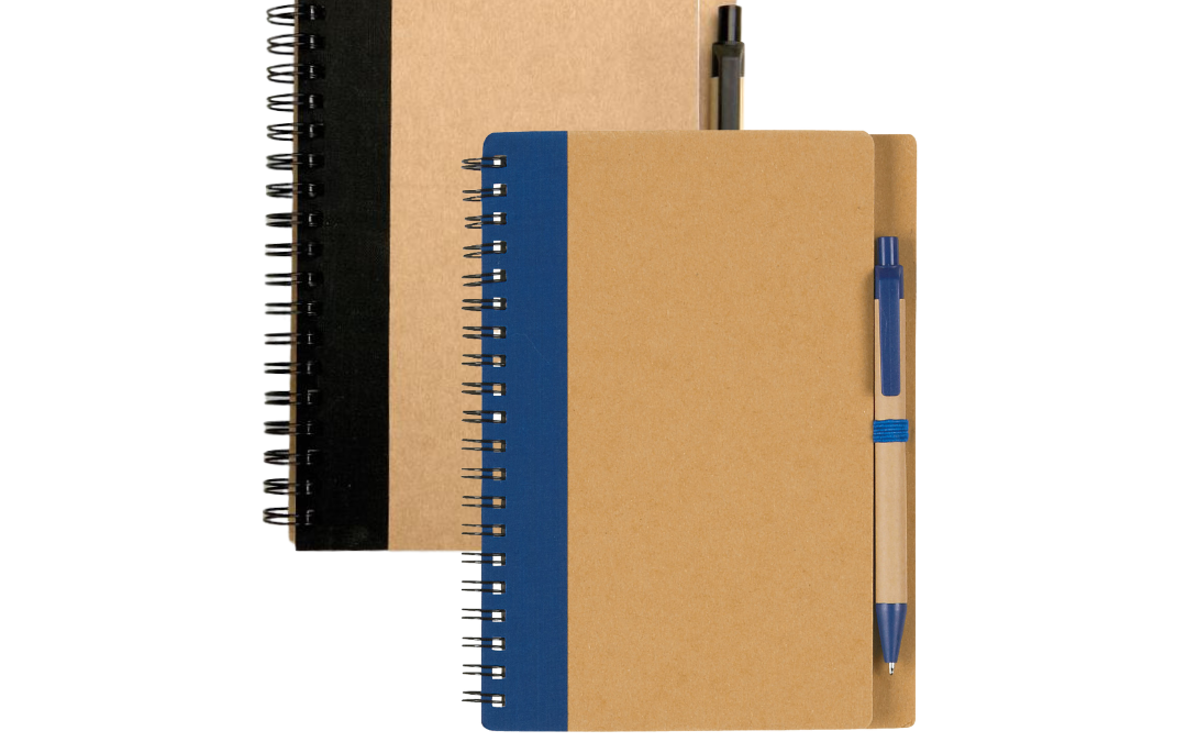 Kraft Spiral Notebook with Pen
