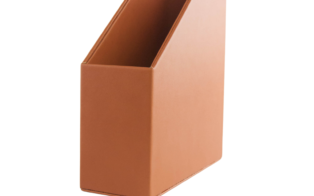 Leather Single File | Magazine Holder