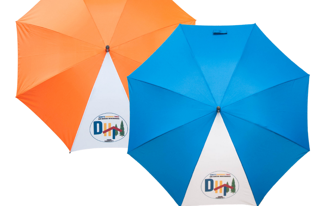 24″ Auto-Open Regular Umbrella Single Color with White Panel