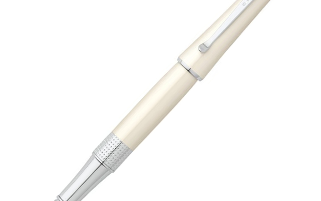NJR Gifts-CROSS-Beverly-Pearlescent White Rollerball Pen 1