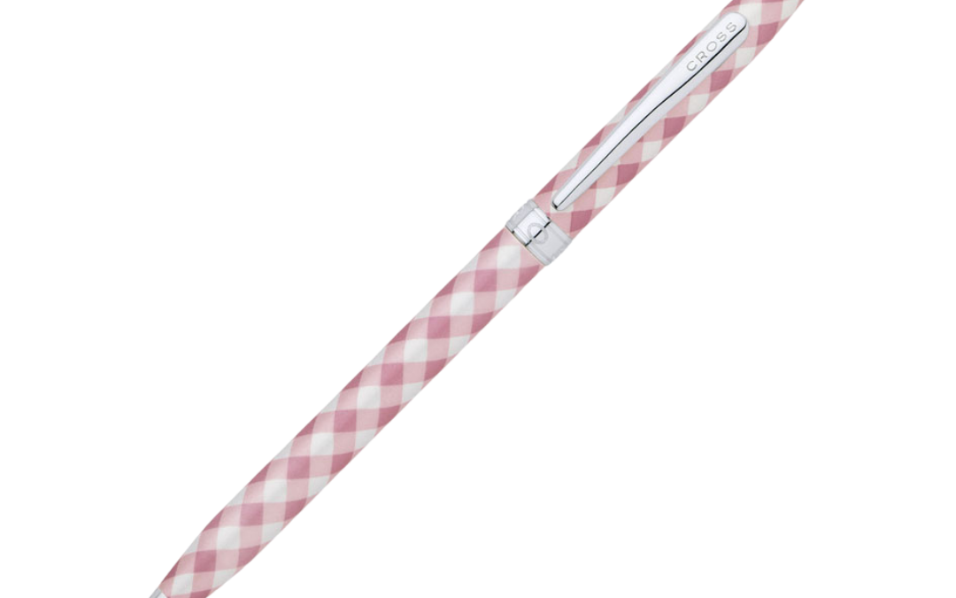 NJR Gifts-CROSS-Century Colors-Gingham Pink-Ballpoint Pen 1