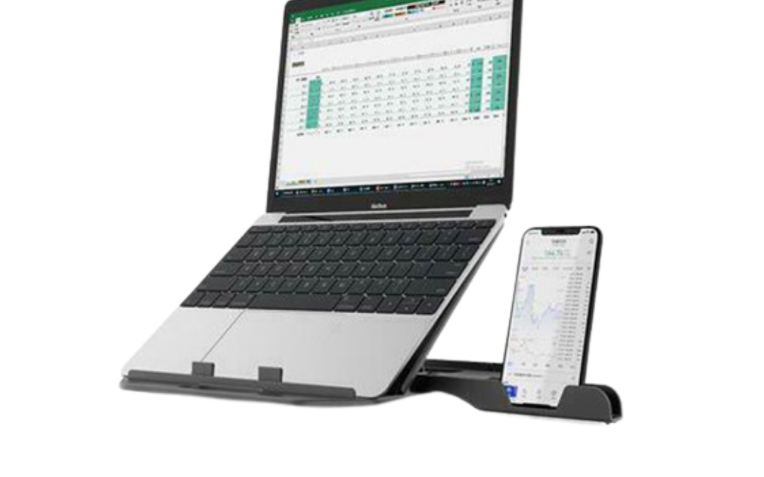 NJR General Merchandising Inc. - Electronics and Technology Accessories-Rotating Cooling Laptop Stand with Mobile Stand 1
