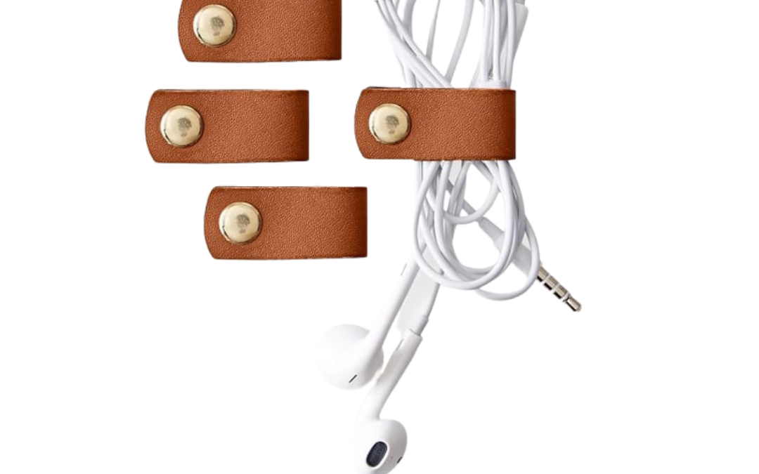 Faux Leather Cord Organizer