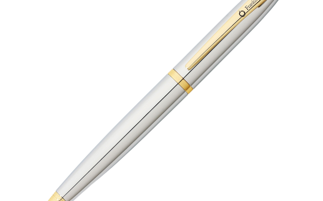 Franklin Covey Lexington Chrome with Gold Clip Ballpoint Pen