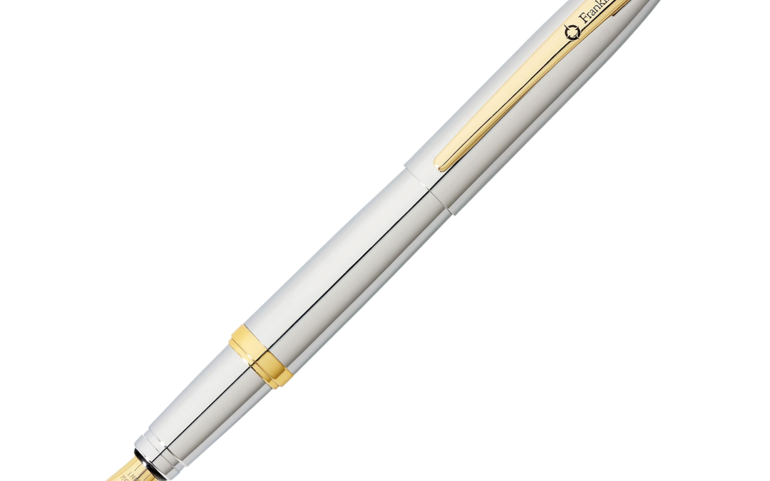 Franklin Covey Lexington Chrome with Gold Clip Fountain Pen