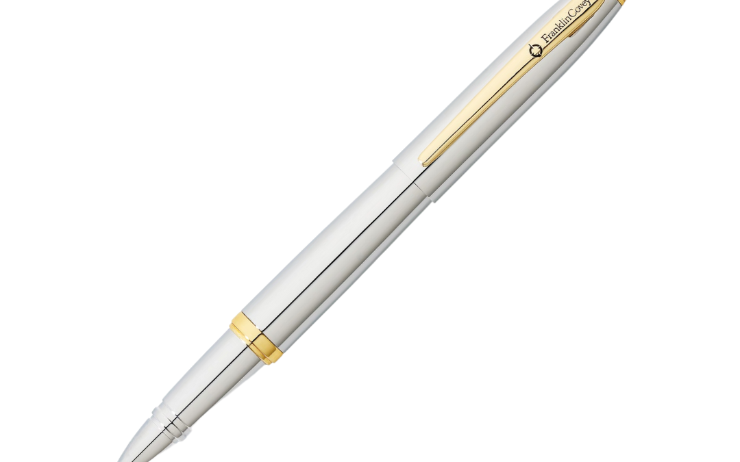 Franklin Covey Lexington Chrome with Gold Clip Rollerball Pen