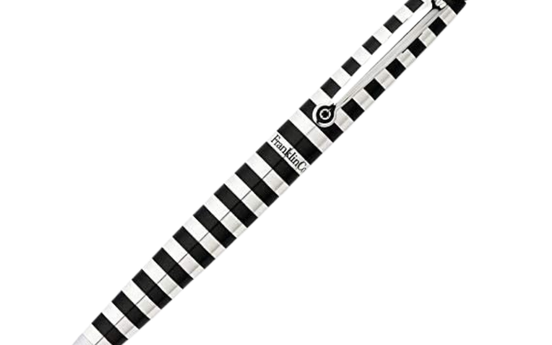 Franklin Covey Nantucket Black Stripe Polished Aluminum Ballpoint Pen