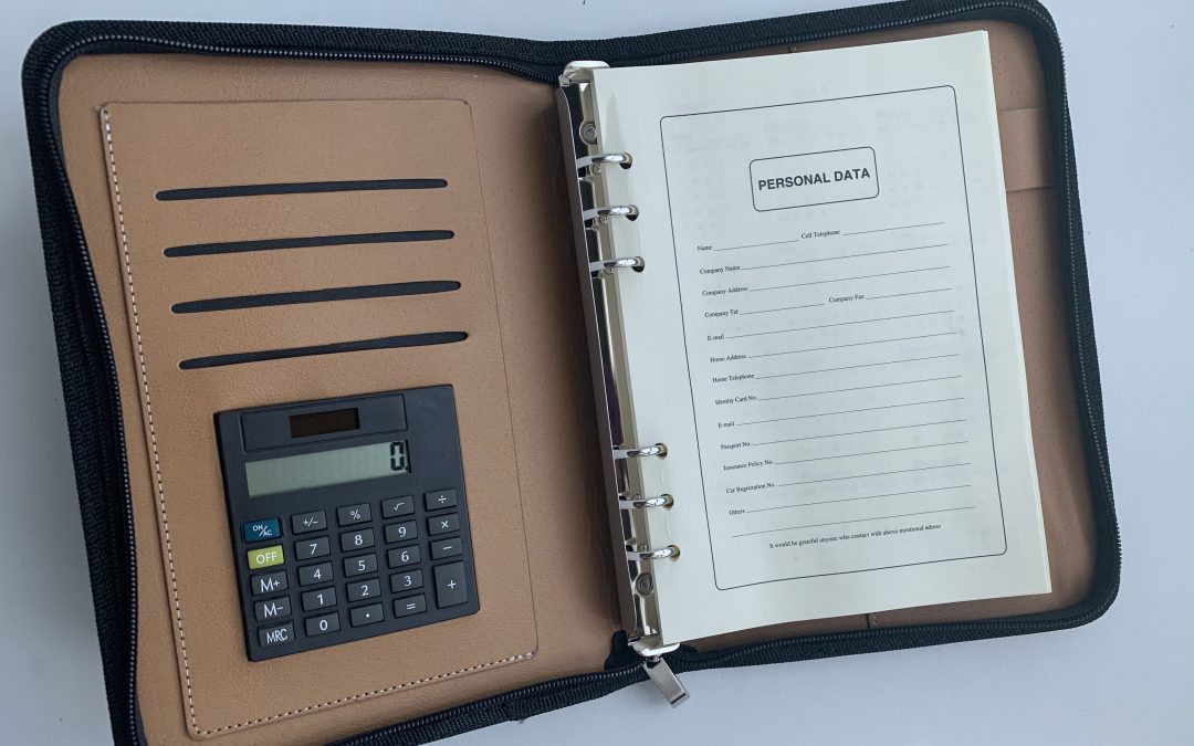 Leather Notebook Planner with Calculator