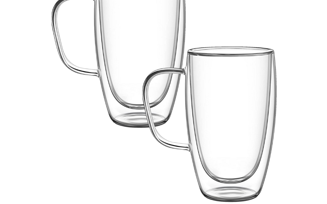 Double Wall Glass Mug with Handle