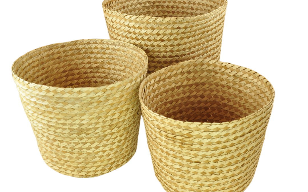 Sergio Woven Basket | Round Gift Basket