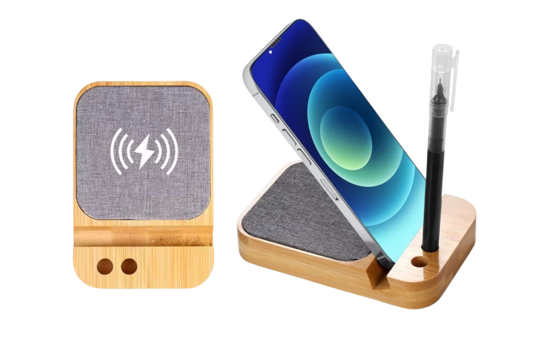 3 IN 1 Bamboo Wireless Charger (BBWC-01)