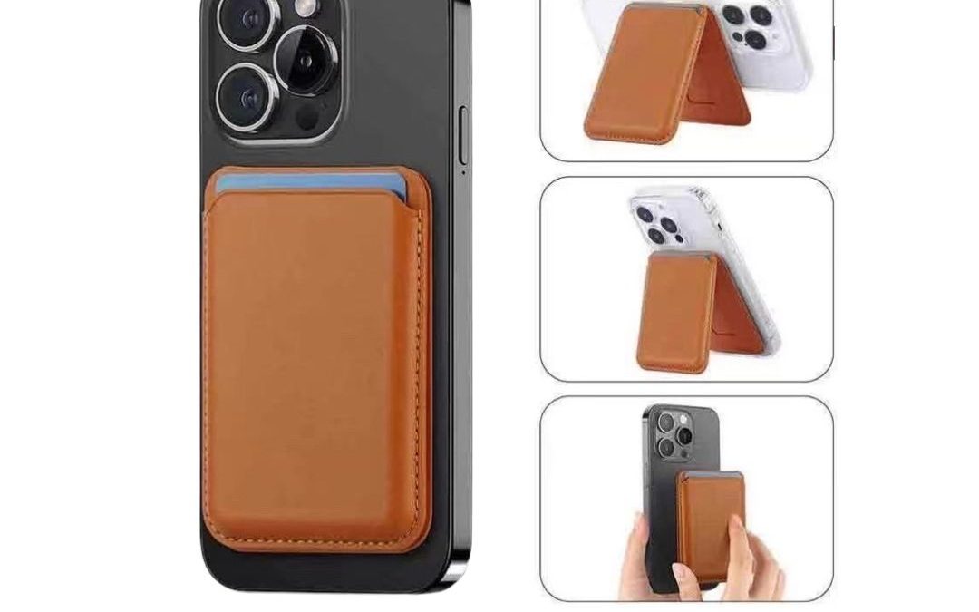 Magsafe PU Leather Card Holder and Mobile Stand (CDL-M2017)