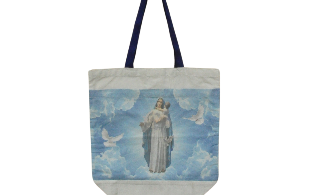 Tote Bag with Contrast Handle and Front Pocket – Full Digital Print