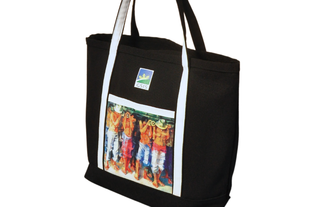 Two Tone Tote Bag with Digital Print Pocket (Bayanihan)