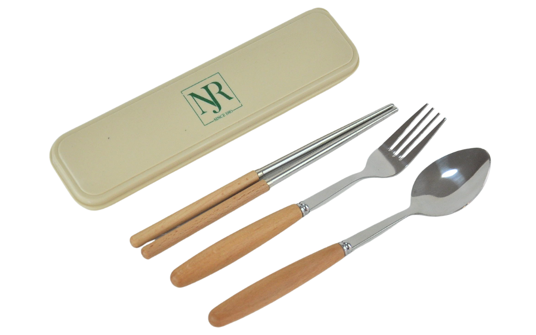Stainless with Bamboo Handle Utensils Set