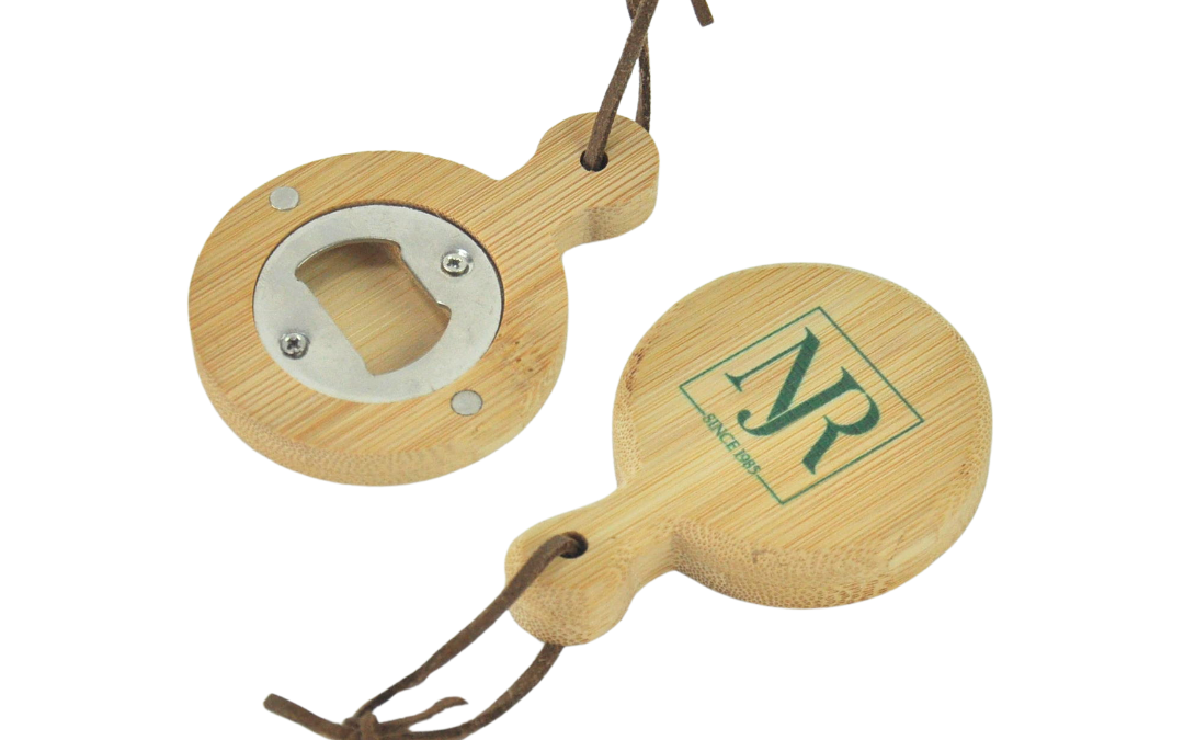 Round Bamboo Bottle Opener with Handle