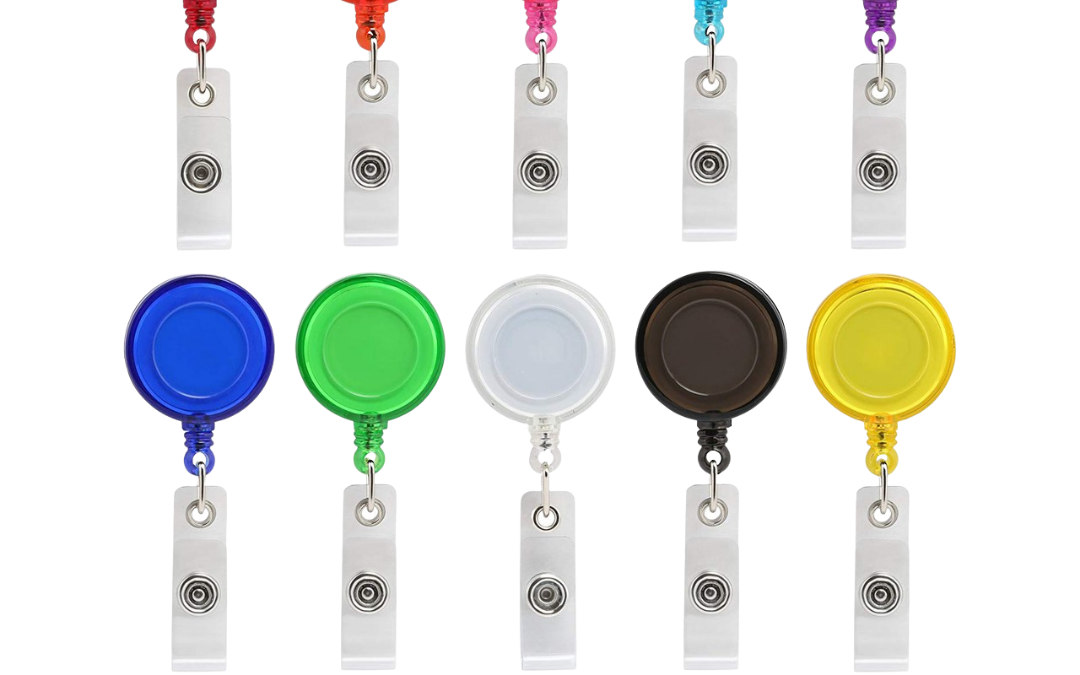 Retractable Translucent ID Reel | Badge – Circle (Belt Clip)