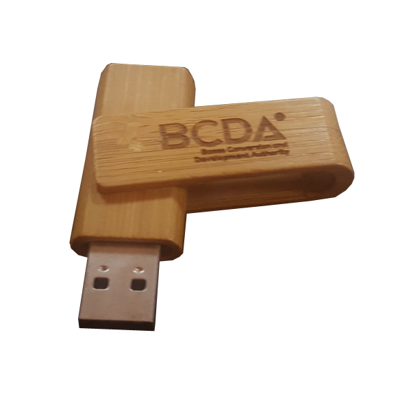 Custom Wooden Swivel USB Flash Drive (BCDA)