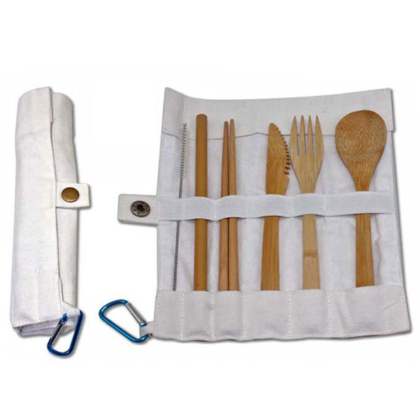 Bamboo Cutlery Set – Burrito Pouch (FW-112)